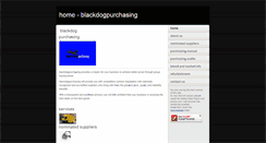 Desktop Screenshot of blackdogpurchasing.co.uk